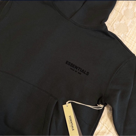 Black Essential Hoodie Set